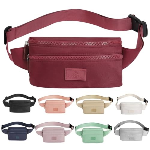 hongking Red Waist Fanny Pack for Women, Adjustable Bum Bag