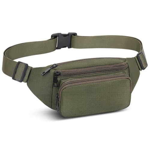 Qinlov Waist Fanny Pack Running Belt, Green
