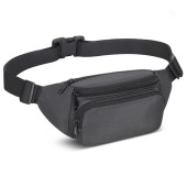 Qinlov Grey Adjustable Waist Fanny Pack, Unisex