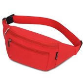 Ridirun Red Waist Fanny Pack with Adjustable Belt