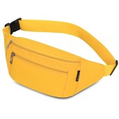 Ridirun Waist Fanny Pack, Adjustable Belt Bag, Yellow