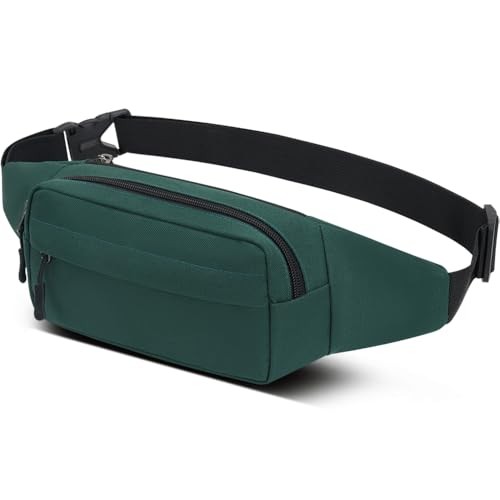 Ridirun Waist Fanny Pack, Adjustable Belt Bag, Green