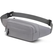 Ridirun Grey Waist Fanny Pack with Adjustable Belt