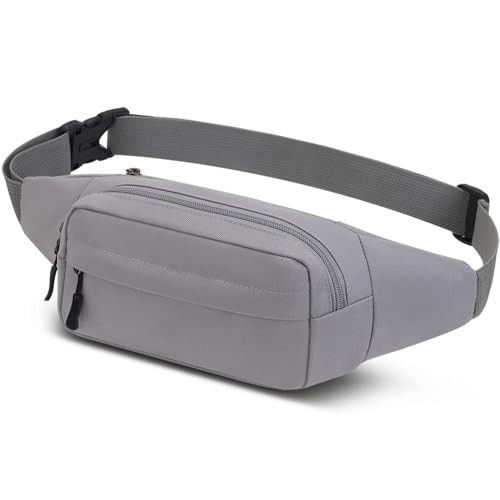 Ridirun Grey Waist Fanny Pack with Adjustable Belt