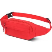 Ridirun Waist Fanny Pack, Adjustable Belt Bag, Red