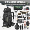 Byjogger 90L Waterproof Hiking Backpack, Large Capacity Multi-Compartment Rucksack for Camping and Trekking