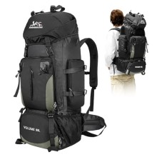 Byjogger 90L Waterproof Hiking Backpack, Large Capacity Multi-Compartment Rucksack for Camping and Trekking