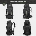 Byjogger 90L Waterproof Hiking Backpack, Large Capacity Multi-Compartment Rucksack for Camping and Trekking