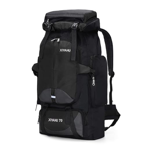 CINGHI LUSSO 70L Hiking Backpack Rucksack, Black