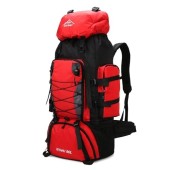 CINGHI LUSSO 90L Hiking Backpack, Red, Waterproof Rucksack