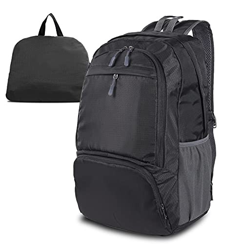 Dewellyoo Lightweight Foldable Hiking Backpack, Black