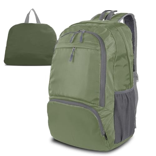 Dewellyoo Lightweight Foldable Hiking Backpack, Green