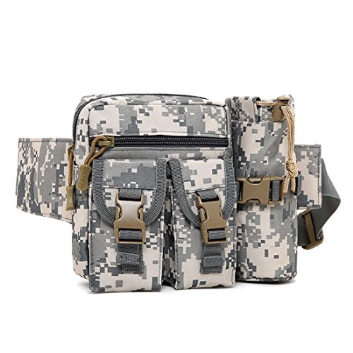Dooppa Tactical Waist Bag with Water Bottle Pouch, ACU