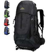 Doshwin 70L Trekking and Camping Backpack, XL, Black