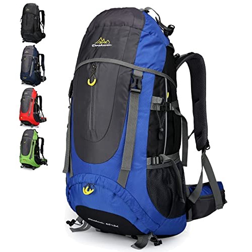Doshwin 70L Hiking Backpack, Large Rucksack, Blue, XL