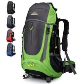 Doshwin 70L Trekking, Camping and Travel Backpack, Green, XL