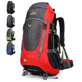 Doshwin 70L Trekking and Camping Backpack, XL, Red