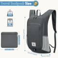 Duemste Foldable Waterproof Backpack, 16L Lightweight Daypack, Dark Grey