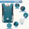 Duemste Foldable Waterproof Backpack, Lightweight 16L Hiking Daypack, Green