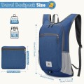 Duemste Foldable Waterproof Backpack, Lightweight 16L Daypack, Blue