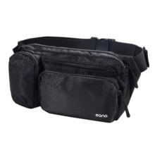 Eono Water Resistant Bum Bag with Multi-Pockets, Large Capacity Waist Fanny Pack, Black