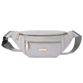 Estwell Grey Bum Bag Fanny Pack, Lightweight Adjustable Waist Pack
