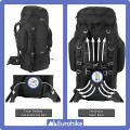 Eurohike Nepal 85L Rucksack with Ventilated Back Panel and Padded Harness, Black