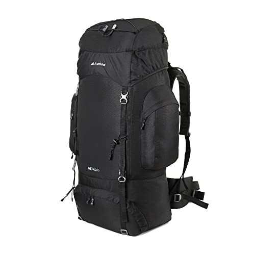 Eurohike Nepal 85L Rucksack with Ventilated Back Panel and Padded Harness, Black