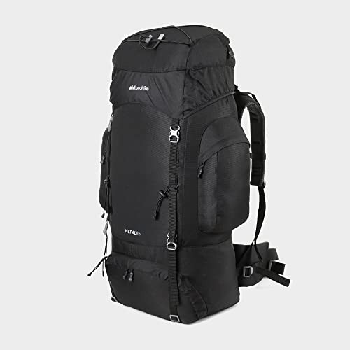 Eurohike Nepal 85L Rucksack with Ventilated Back Panel and Padded Harness, Black-6