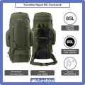 Eurohike Nepal 85 Litre Rucksack, Green, with Ventilated Back Panel and Padded Harness