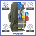 Eurohike Nepal 85 Litre Rucksack, Green, with Ventilated Back Panel and Padded Harness