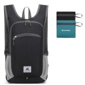 flintronic Foldable Backpack, Ultra Lightweight 16L Packable Rucksack, Black