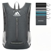 flintronic Foldable Backpack, 16L Packable Daypack, Dark Gray