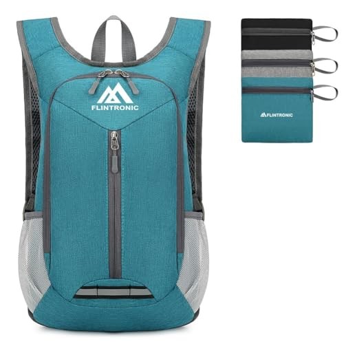 flintronic Foldable Backpack 16L, Ultra Lightweight Packable Rucksack, Lake Blue