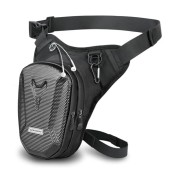 flintronic Black EVA Hardshell Leg Bag with Headphone Jack