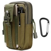 flintronic Tactical Waist Bag with Molle EDC Pouch and Cell Phone Holster, Army Green