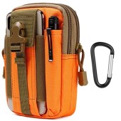 flintronic Tactical Waist Bag, Molle EDC Pouch with Cell Phone Holster, #5 Orange02