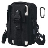 flintronic Tactical Waist Bag with Molle EDC Pouch and Cell Phone Holster, Black Shoulder Girdle