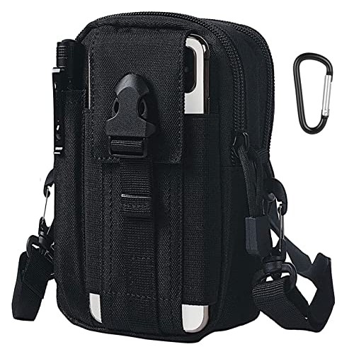flintronic Tactical Waist Bag with Molle EDC Pouch and Cell Phone Holster, Black Shoulder Girdle