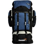 foolsGold XL 100L Hiking, Camping and Travel Backpack Rucksack with Dual Access, Black/Navy
