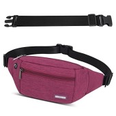 GERIINEER Purple Waterproof Bumbag Waist Pack