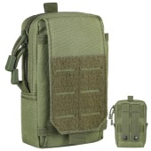 Hejo Tactical Molle Pouch Utility Belt Pouch with Zipper, Green