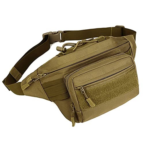 HUNTVP Molle Bum Bag Waist Pack, Brown-m