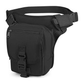 HUNTVP Drop Leg Utility Pouch, Cross-Over Thigh Pack, Type5-black