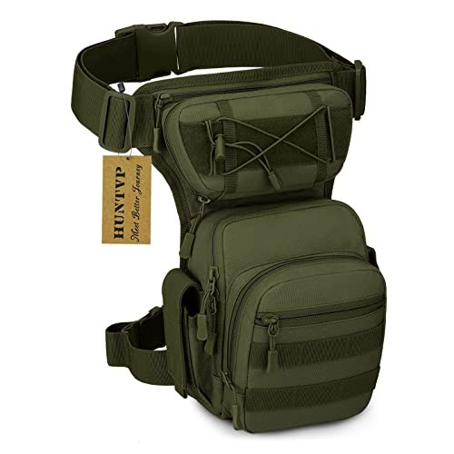 HUNTVP tactical MOLLE drop leg bag, Type2 army green