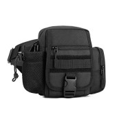 HUNTVP Tactical Military Shoulder Bag Crossbody Messenger Bag, Molle Pouch Backpack Attachment, Black-s