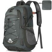 IGOLUMON 40L Lightweight Foldable Hiking Backpack, Grey