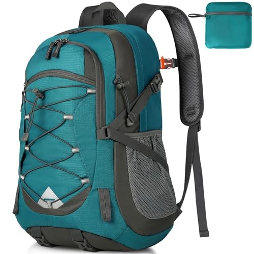 IGOLUMON 40L Lightweight Foldable Hiking Backpack, Green