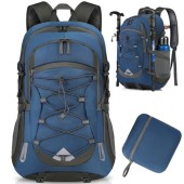 IGOLUMON 40L Lightweight Foldable Hiking Backpack, Navy