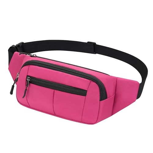 IHIGOGOFA Rose Red Bum Bag with Multiple Pockets